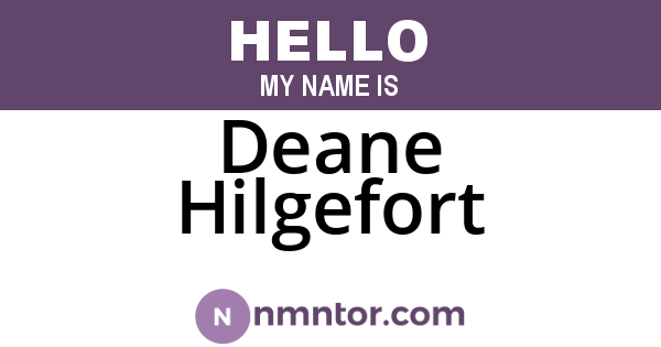Deane Hilgefort