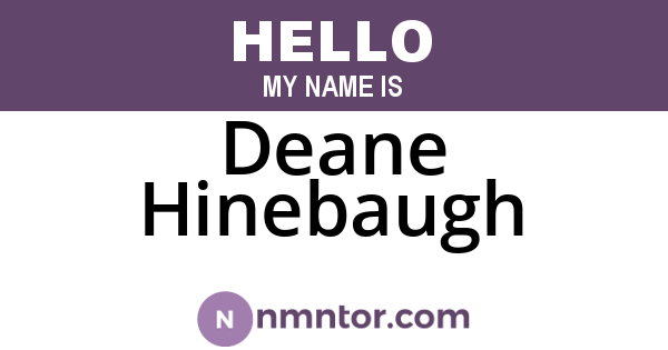 Deane Hinebaugh