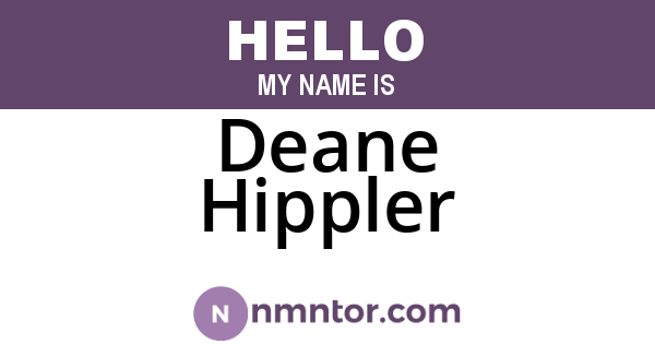 Deane Hippler