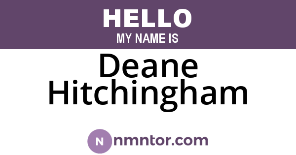 Deane Hitchingham