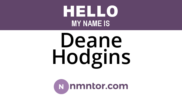 Deane Hodgins