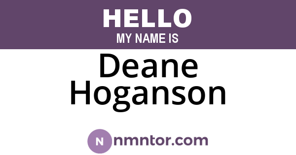 Deane Hoganson