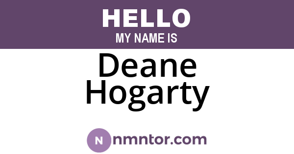 Deane Hogarty