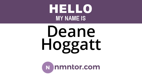 Deane Hoggatt