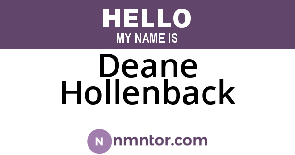 Deane Hollenback