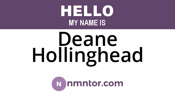 Deane Hollinghead