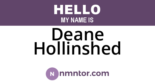 Deane Hollinshed