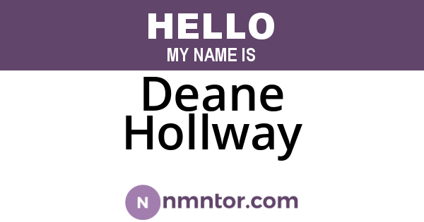 Deane Hollway
