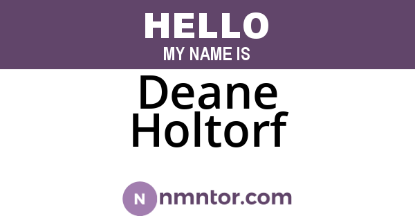 Deane Holtorf
