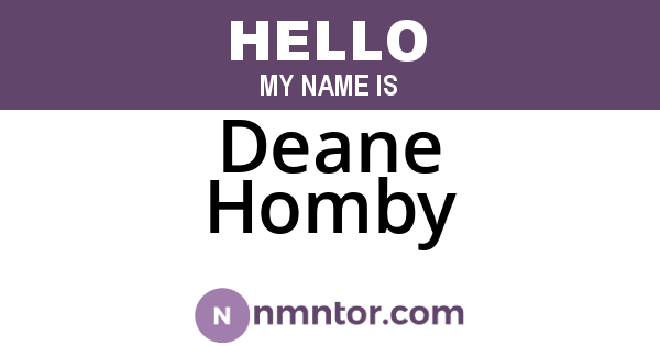 Deane Homby