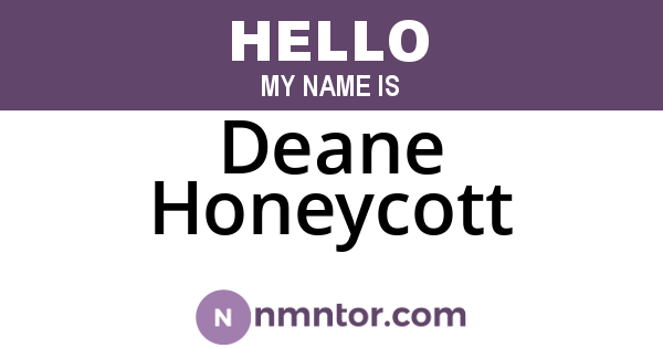 Deane Honeycott