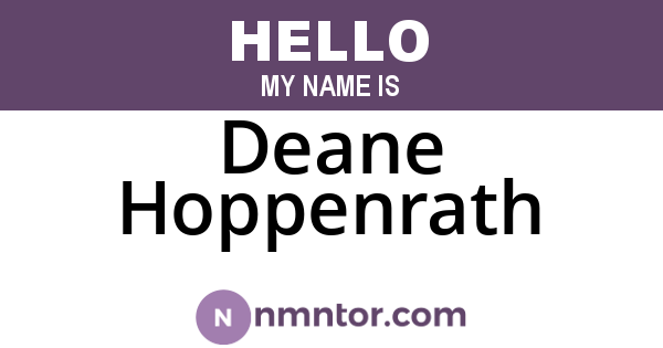 Deane Hoppenrath