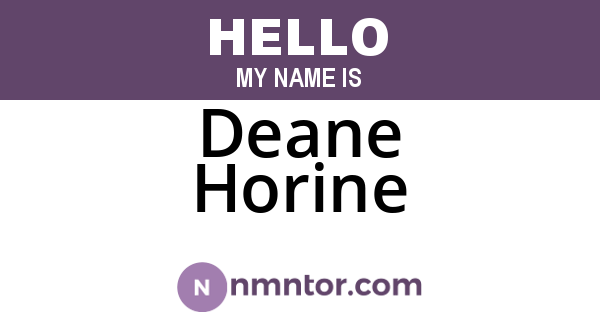 Deane Horine