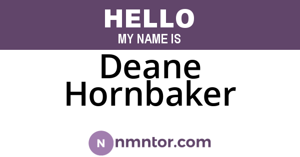 Deane Hornbaker