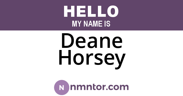 Deane Horsey