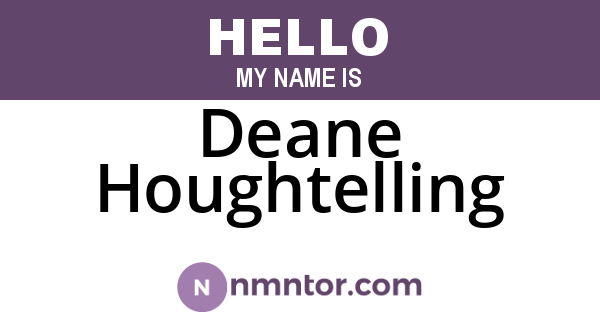 Deane Houghtelling