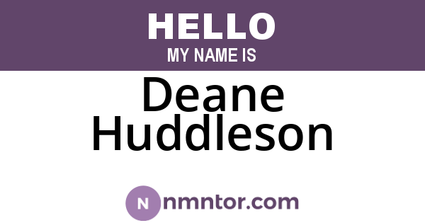Deane Huddleson