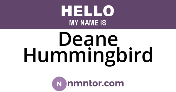 Deane Hummingbird