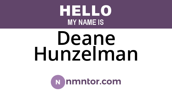 Deane Hunzelman
