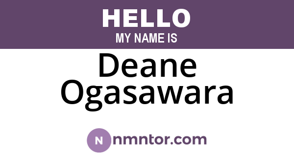 Deane Ogasawara