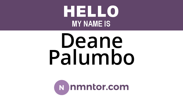 Deane Palumbo