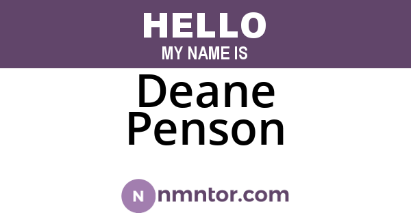 Deane Penson