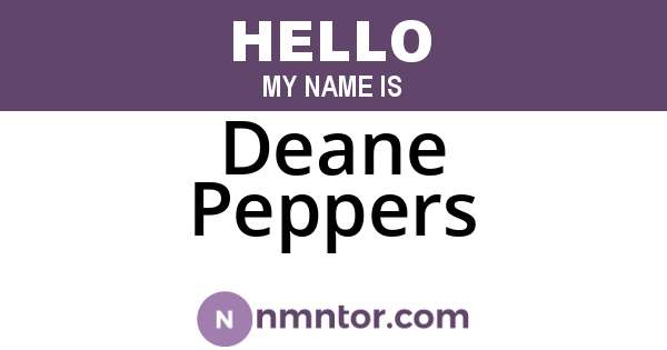 Deane Peppers