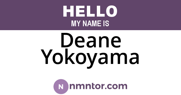 Deane Yokoyama