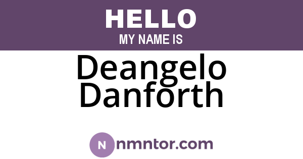 Deangelo Danforth