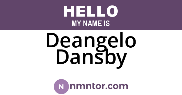 Deangelo Dansby