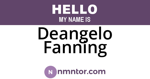 Deangelo Fanning