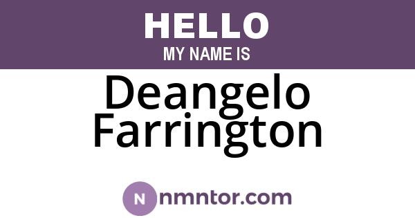 Deangelo Farrington