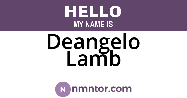 Deangelo Lamb