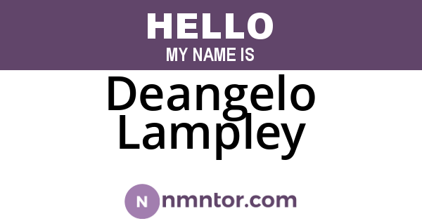 Deangelo Lampley