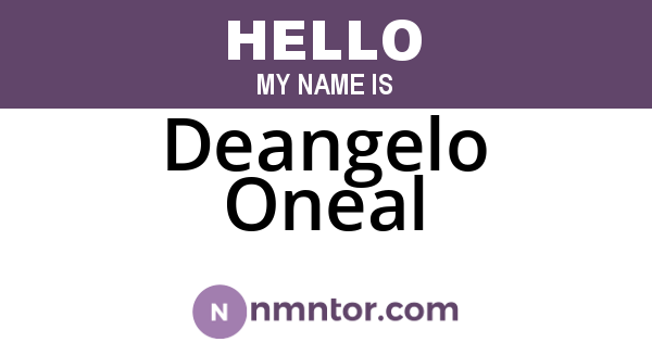 Deangelo Oneal