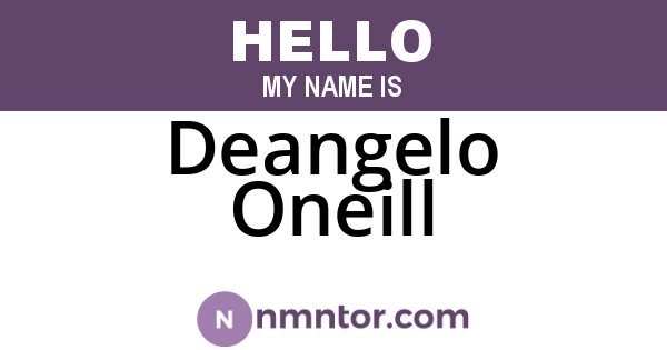 Deangelo Oneill