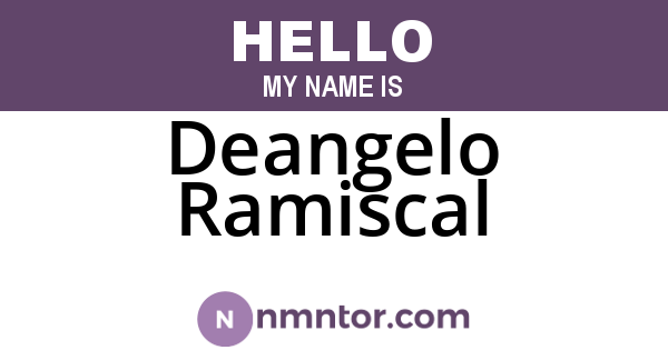 Deangelo Ramiscal