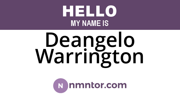 Deangelo Warrington