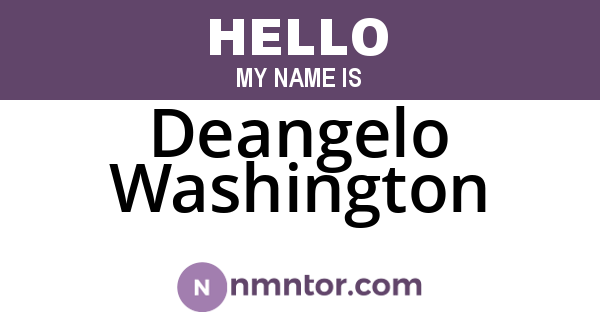 Deangelo Washington