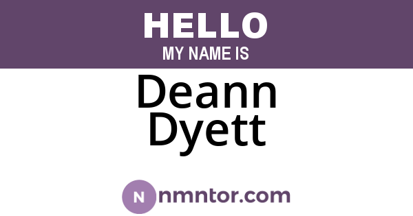 Deann Dyett