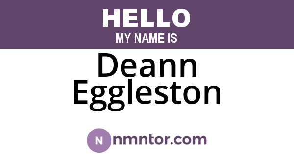 Deann Eggleston