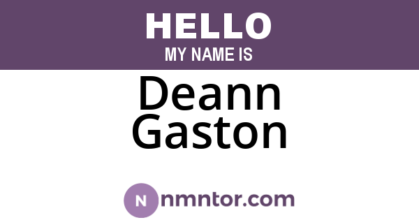 Deann Gaston