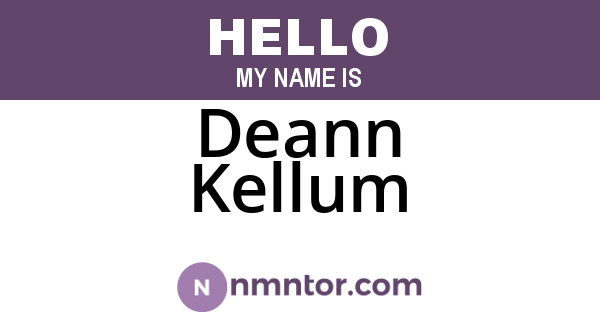 Deann Kellum