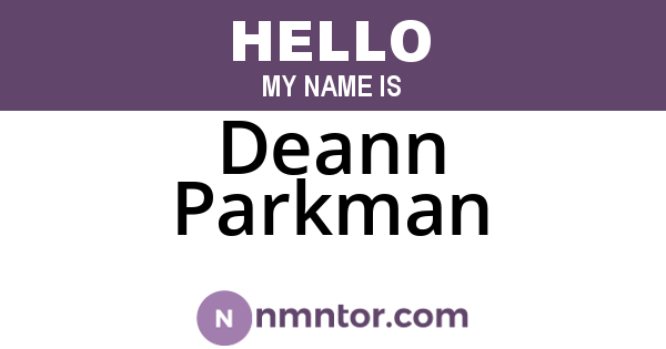 Deann Parkman