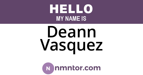 Deann Vasquez