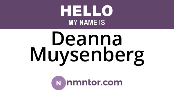 Deanna Muysenberg