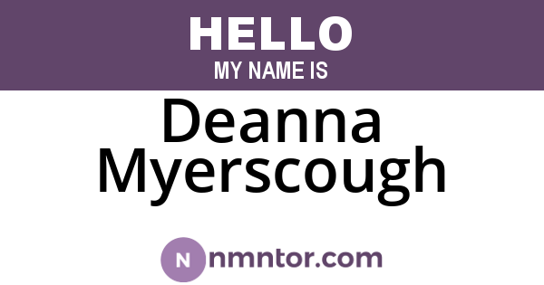 Deanna Myerscough