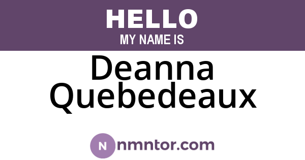 Deanna Quebedeaux