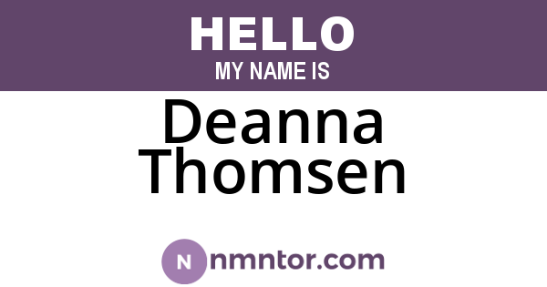 Deanna Thomsen