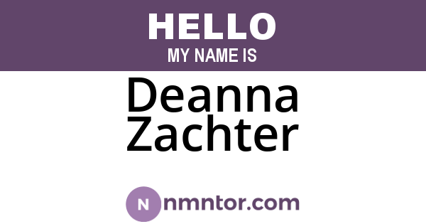 Deanna Zachter